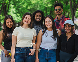 Group of students smiling